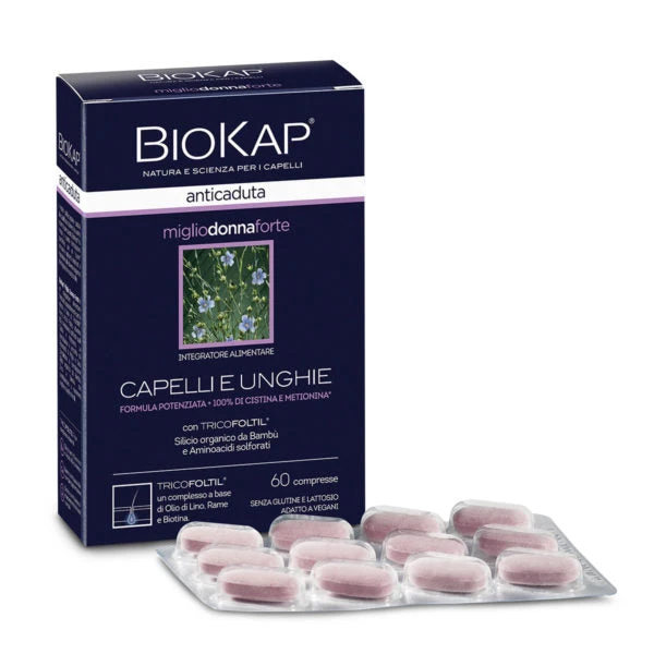 BIOKAP MIGLIO DONNA TRICOFOLTIL 60 CP. 3 BIOKAP MIGLIO DONNA TRICOFOLTIL 60 CP.